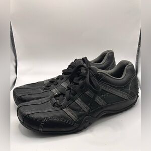 Skechers Men's Black and Gray Sneakers